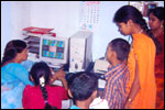 Learning through Educational CDs of Care ‘n’ Cure at LEKHADEEP Special School, click here to see large picture.